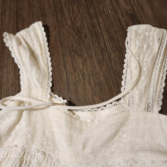 Free People Heartland mini dress NWT White Small missing one lace - Picture 10 of 15